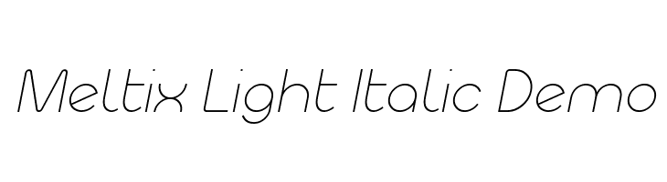 Meltix Light Italic Demo Font