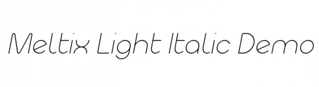 Meltix Light Italic Demo  تنزيل الخطوط