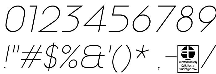 Meltix Light Italic Demo Font OTHER CHARS