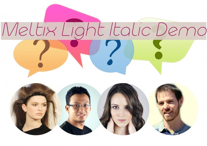 Meltix Light Italic Demo Font examples