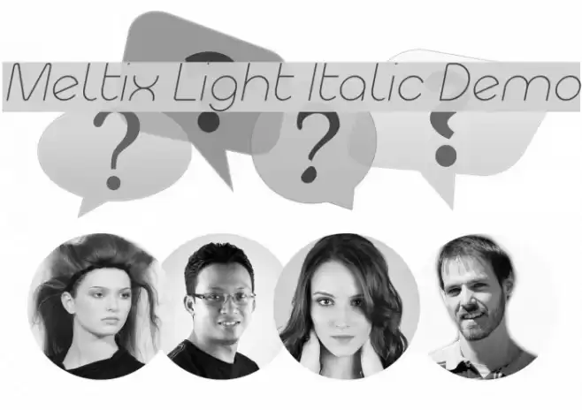 Meltix Light Italic Demo examples