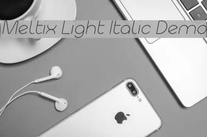 Meltix Light Italic Demo examples