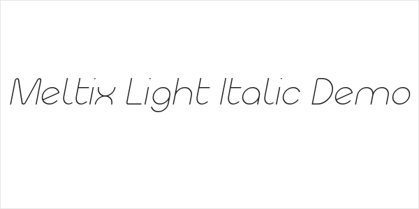 Meltix Light Italic Demo Logo