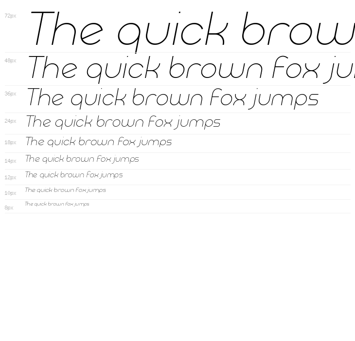 Meltix Light Italic Demo Waterfall
