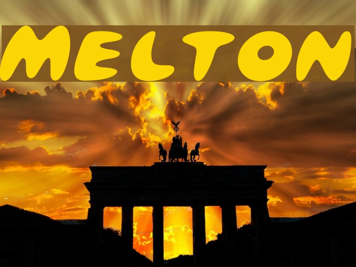 Melton Font examples