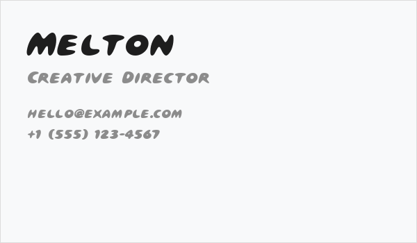 Melton Business Card