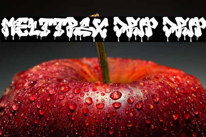 Melttrax Drip Drip Font examples