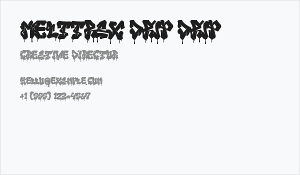 Melttrax Drip Drip Business Card