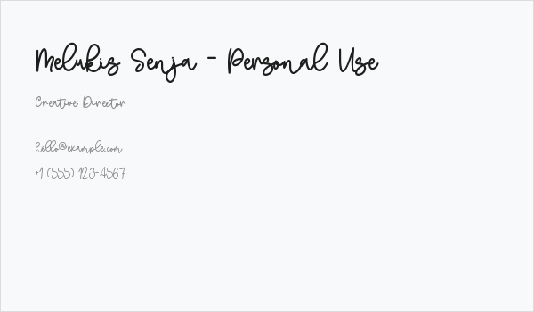 Melukis Senja - Personal Use Business Card