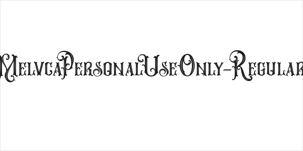 MelvcaPersonalUseOnly-Regular Logo