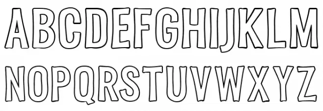 Melvis Free Outline 字体 大写