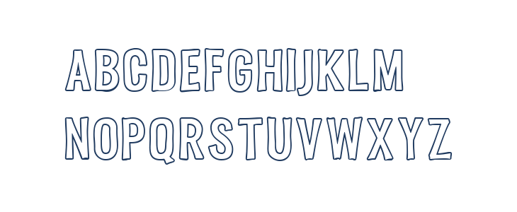 Melvis Free Outline Lowercase