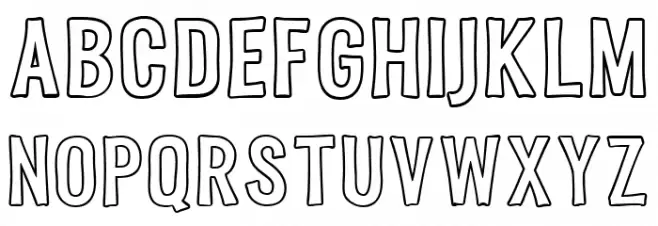 Melvis Free Outline फ़ॉन्ट लोअरकेस