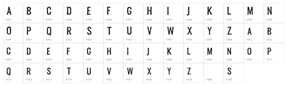 Melvis Free Rough Character Map