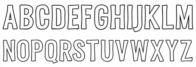 MelvisFree-Outline 字体 大写