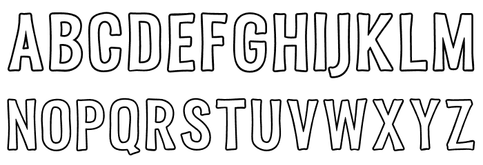 MelvisFree-Outline Font LOWERCASE