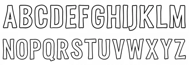 MelvisFree-Outline 字体 小写