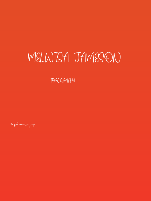 Melwisa Jameson Poster