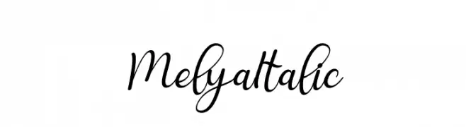 Melya Italic  Frei Schriftart Herunterladen