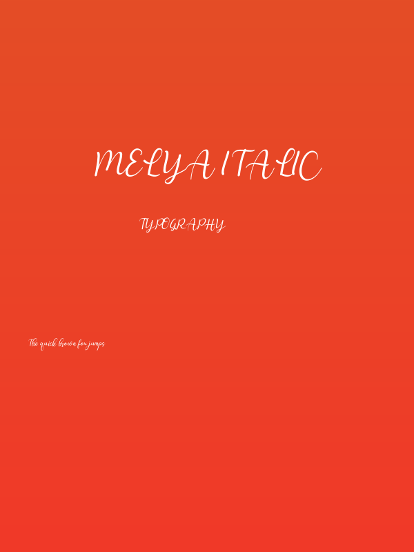 Melya Italic Poster