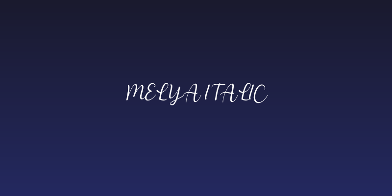 Melya Italic Social Header