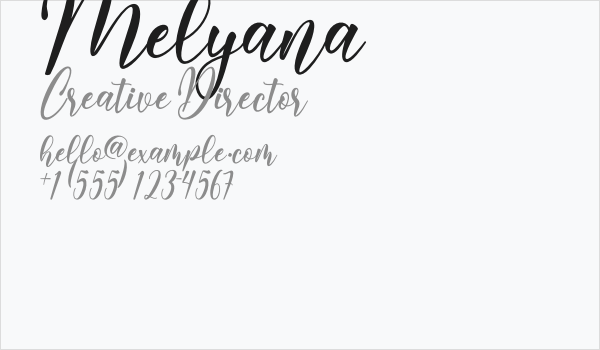 Melyana Business Card