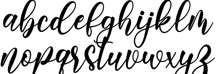 Melyana Font LOWERCASE