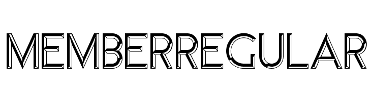 Member Regular  font caratteri gratis