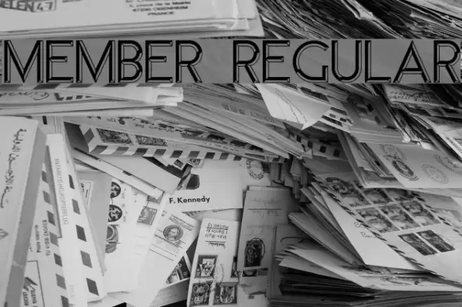Member Regular Font examples