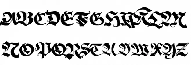 Memela Fraktur Font UPPERCASE