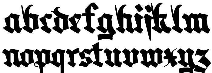 Memela Fraktur Font LOWERCASE