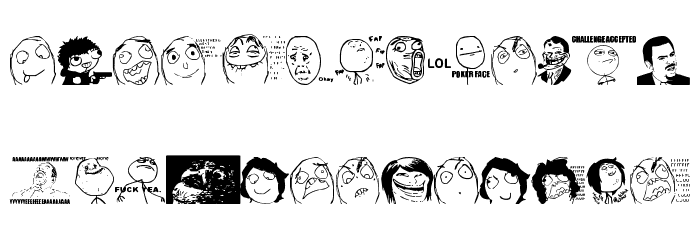 Memes by jopea302 Font LOWERCASE