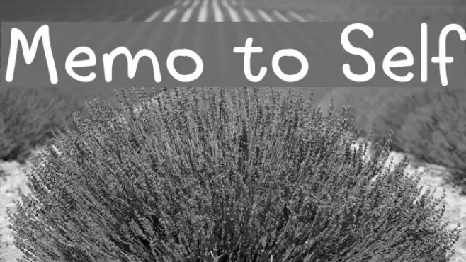 Memo to Self Font examples