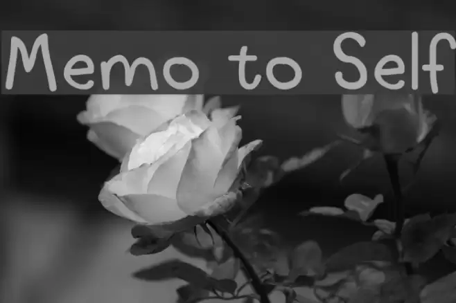 Memo to Self Font examples