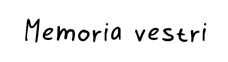 Memoria vestri Font