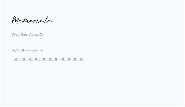 Memoriale Business Card