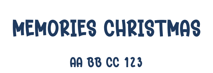 Memories Christmas Font Preview