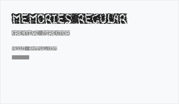 Memories Regular Business Card