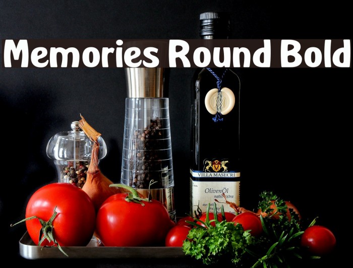 Memories Round Bold Font examples