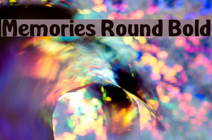 Memories Round Bold Font examples