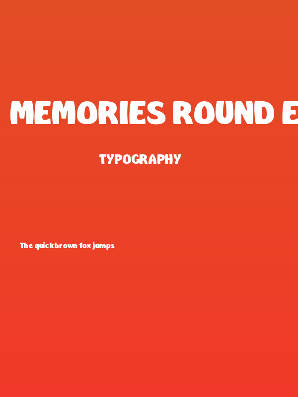 Memories Round Extra Bold Poster