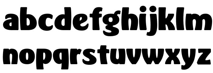 Memories Round Extra Bold Font LOWERCASE