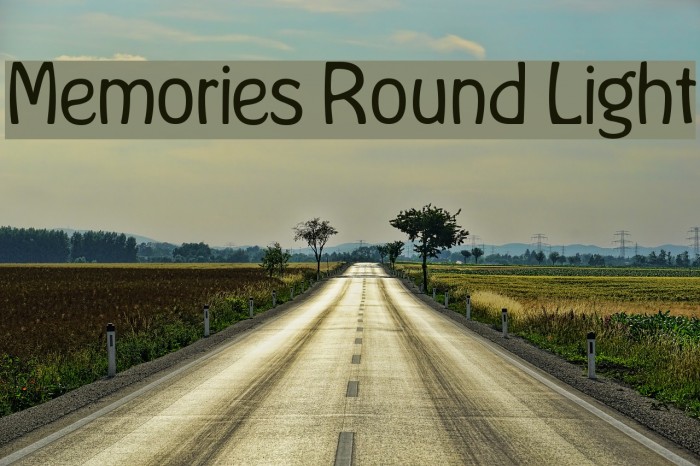 Memories Round Light Font examples