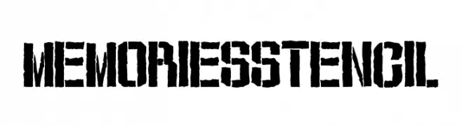 Memories Stencil  Free Fonts Download