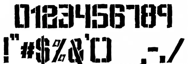 Memories Stencil Font Alte caractere