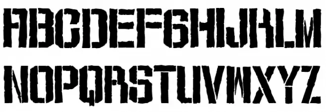 Memories Stencil Font Litere mici