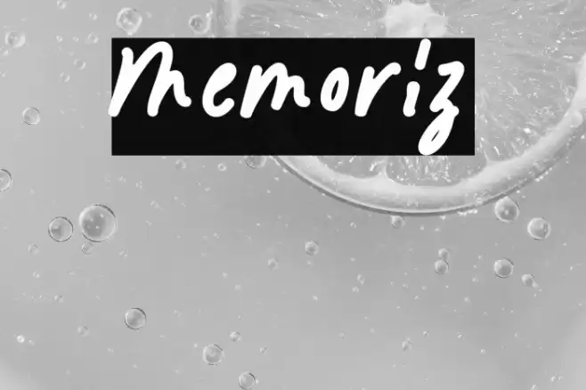 Memoriz Font examples