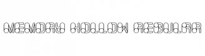 Memory Hollow Regular  les polices de caractères gratuit tlcharger
