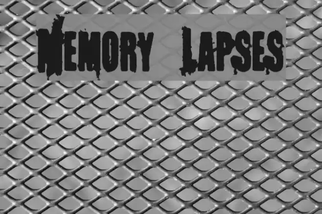 Memory Lapses Font examples