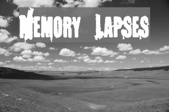 Memory Lapses Font examples